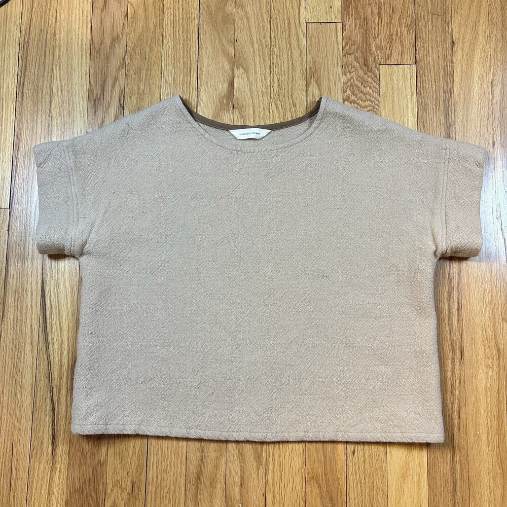 ELIZABETH SUZANN Women’s OSM 21x19 Georgia Tee Wool Alpaca Blend Blouse